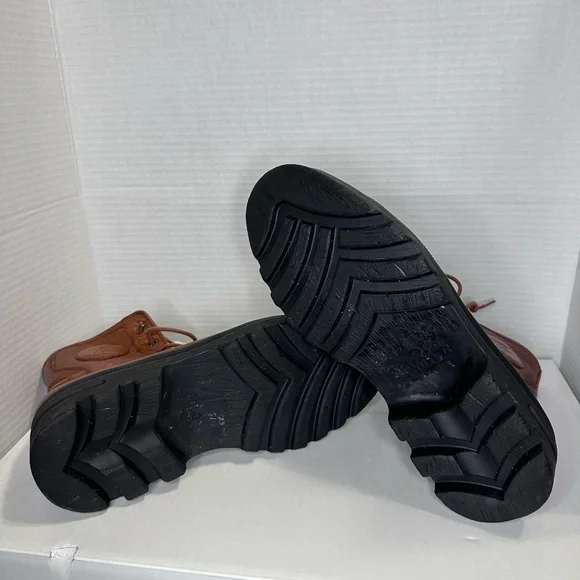 Polo Ralph Lauren Udel Dark Brown Leather Duck Boots Mens Size 7D - Picture 9 of 11